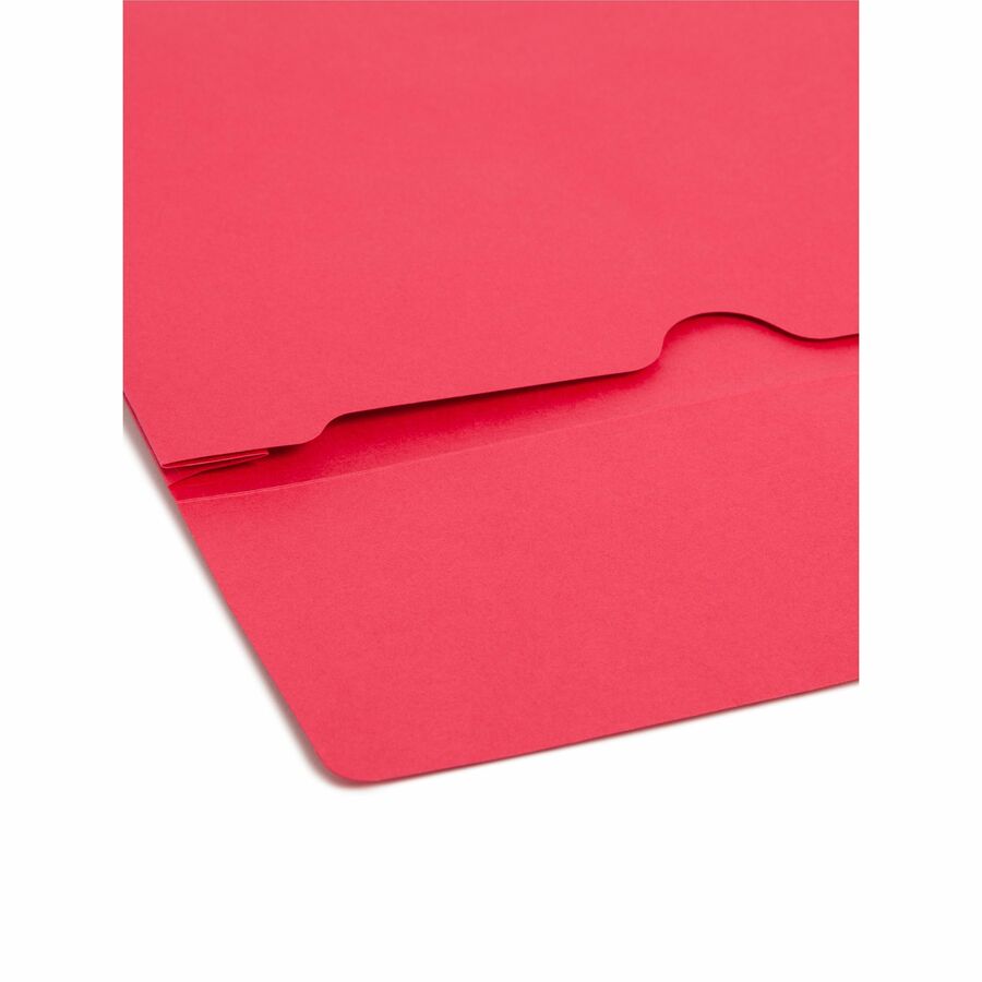 Smead Letter Recycled File Wallet - 8 1/2" x 11" - 2" Expansion - 1 Pocket(s) - 11 pt. - Red - Elastic Closure, Heavy Duty, Flap - 10% Recycled - 1 / Pack