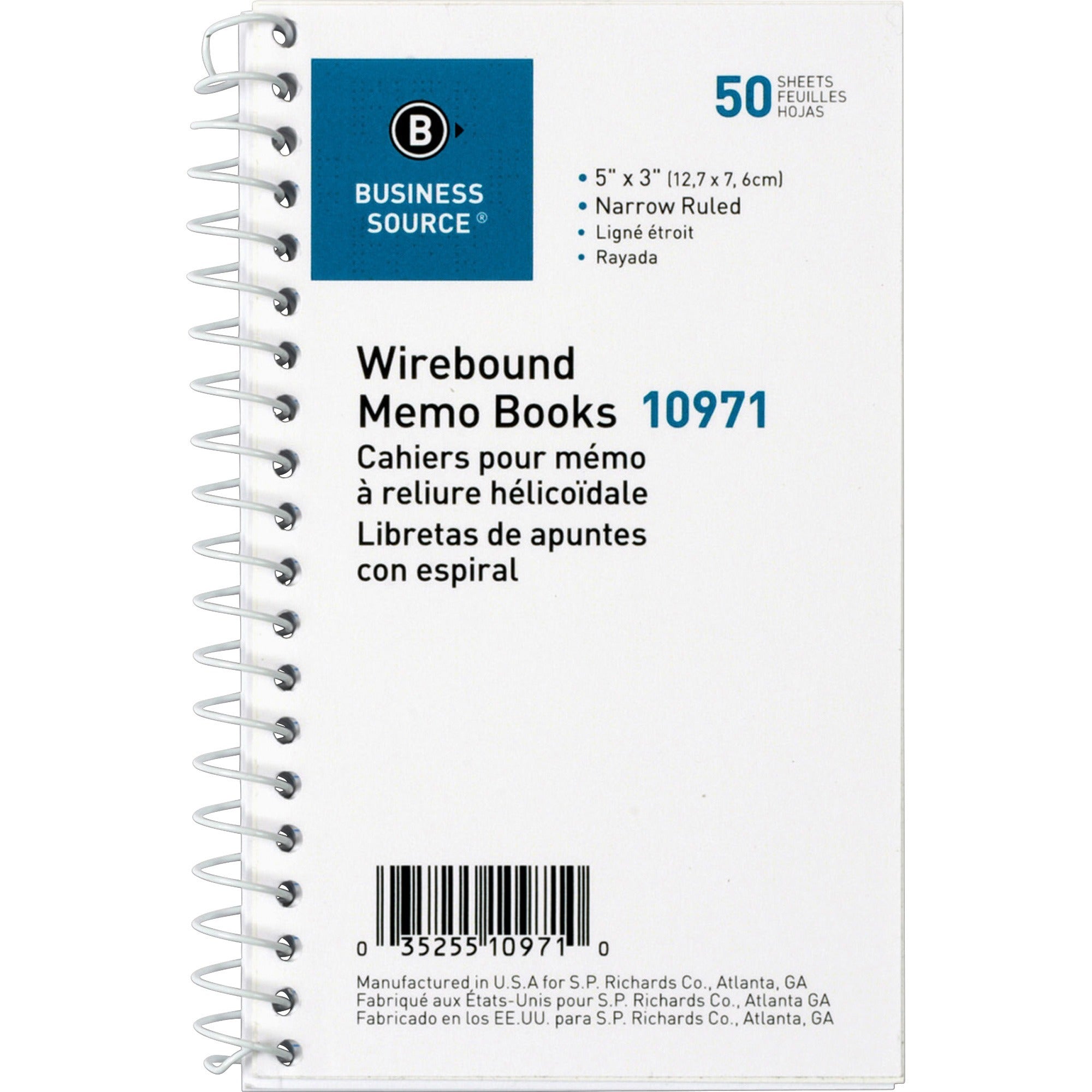 50 Sheet(s) - Wire Bound - 3" x 5" Sheet Size - White - 1 Dozen