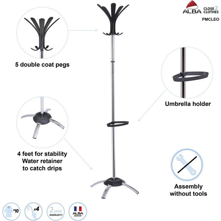 Alba Chrome Coat Stand