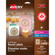 Avery&reg; Kraft Brown Round Labels2½" Diameter