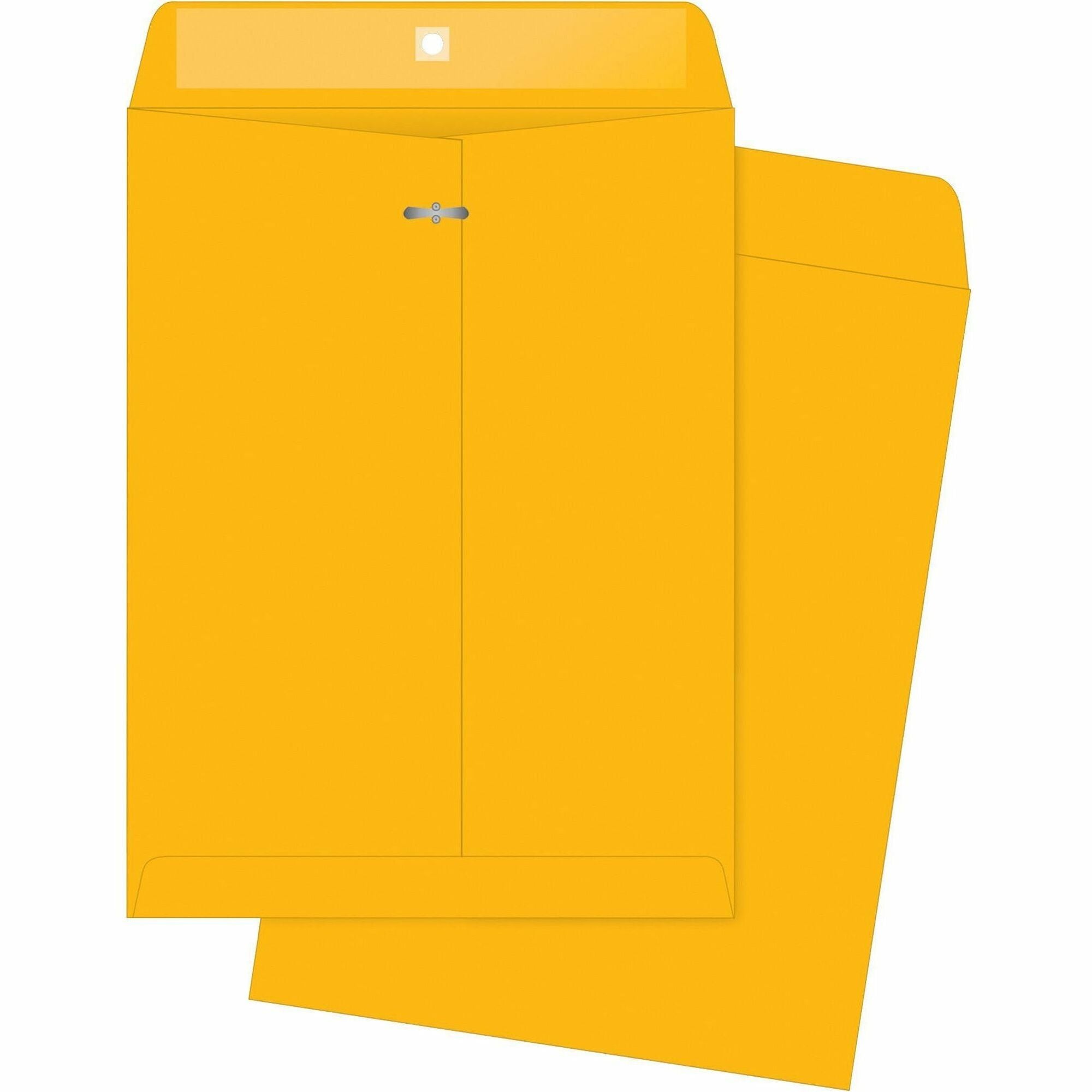 Business Source Kraft Envelopes - Clasp - #97 - 10" Width x 13" Length - 32 lb - Clasp - Brown Kraft - Kraft - 100 / Box