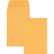 Business Source Small Coin Kraft Envelopes - Coin - #1 - 2 1/4" Width x 3 1/2" Length - 20 lb - Gummed - Brown Kraft - Kraft - 500 / Box