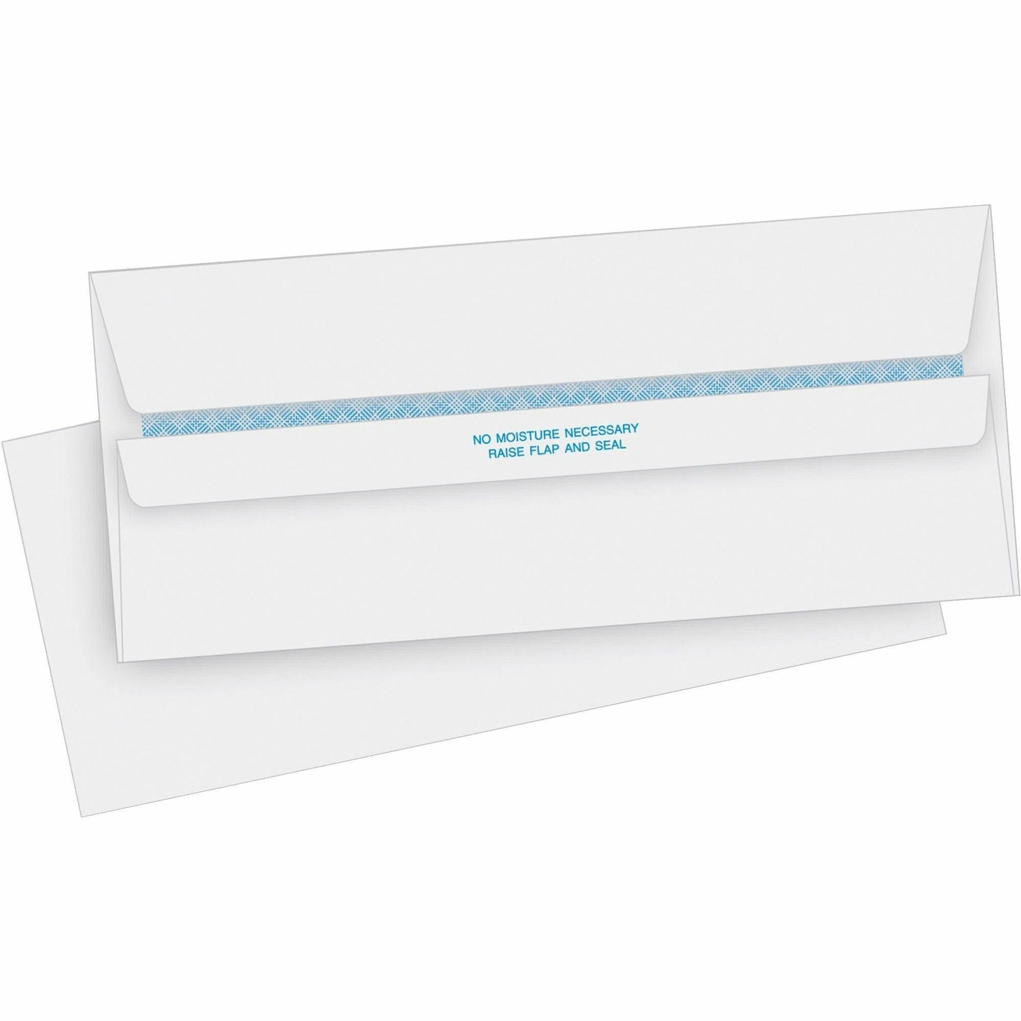 Business - #10 - 4 1/8" Width x 9 1/2" Length - 24 lb - Self-sealing - White - 500 / Box