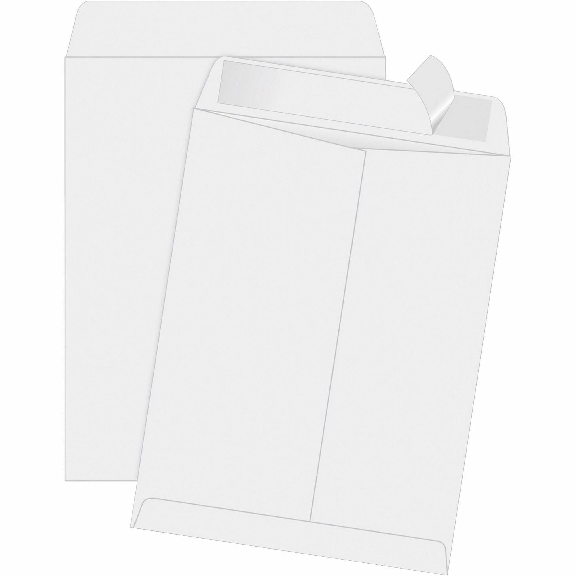 Catalog - 11 1/2" Width x 14 1/2" Length - 28 lb - Peel & Seal - White - Wove - 100 / Box