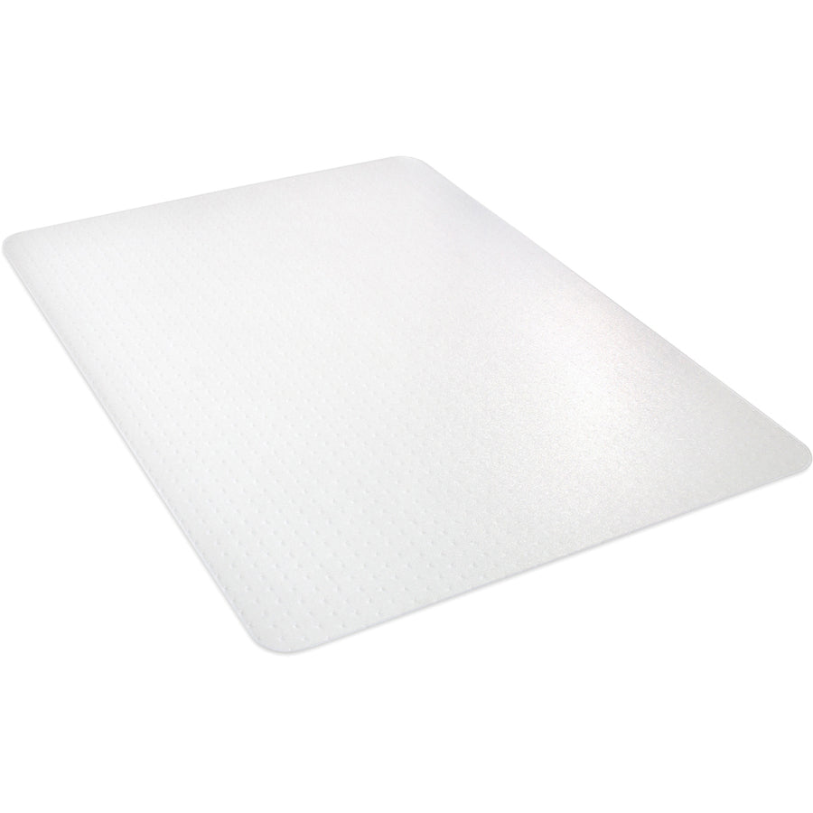 Deflecto EconoMat Chair Mat - Carpeted Floor - 53" Length x 45" Width x 0.063" Thickness - Rectangular - Polycarbonate - Clear - 1 Each