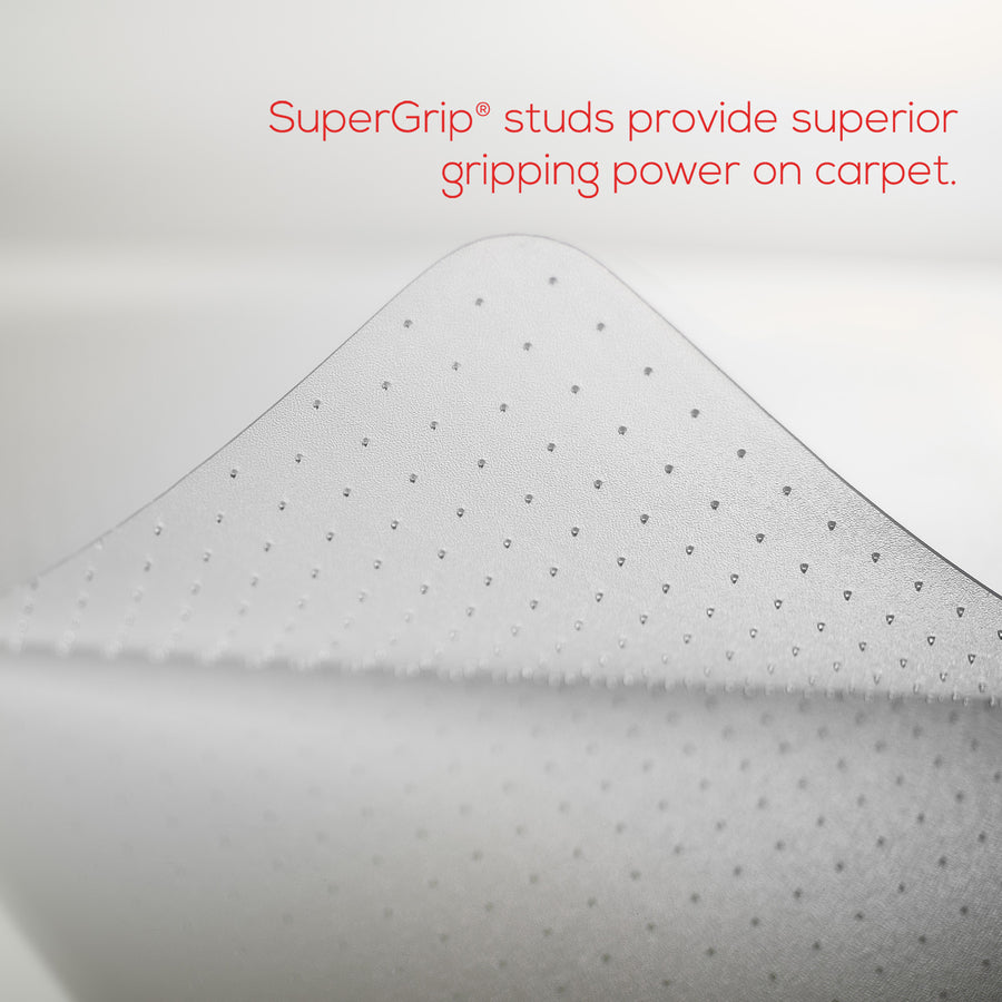 Deflecto EconoMat Chair Mat - Carpeted Floor - 53" Length x 45" Width x 0.063" Thickness - Rectangular - Polycarbonate - Clear - 1 Each