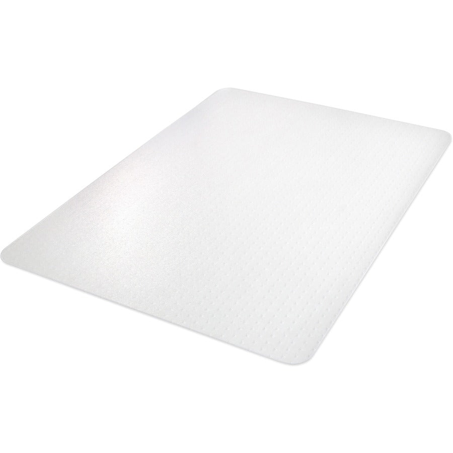 Deflecto EconoMat Chair Mat - Carpeted Floor - 53" Length x 45" Width x 0.063" Thickness - Rectangular - Polycarbonate - Clear - 1 Each