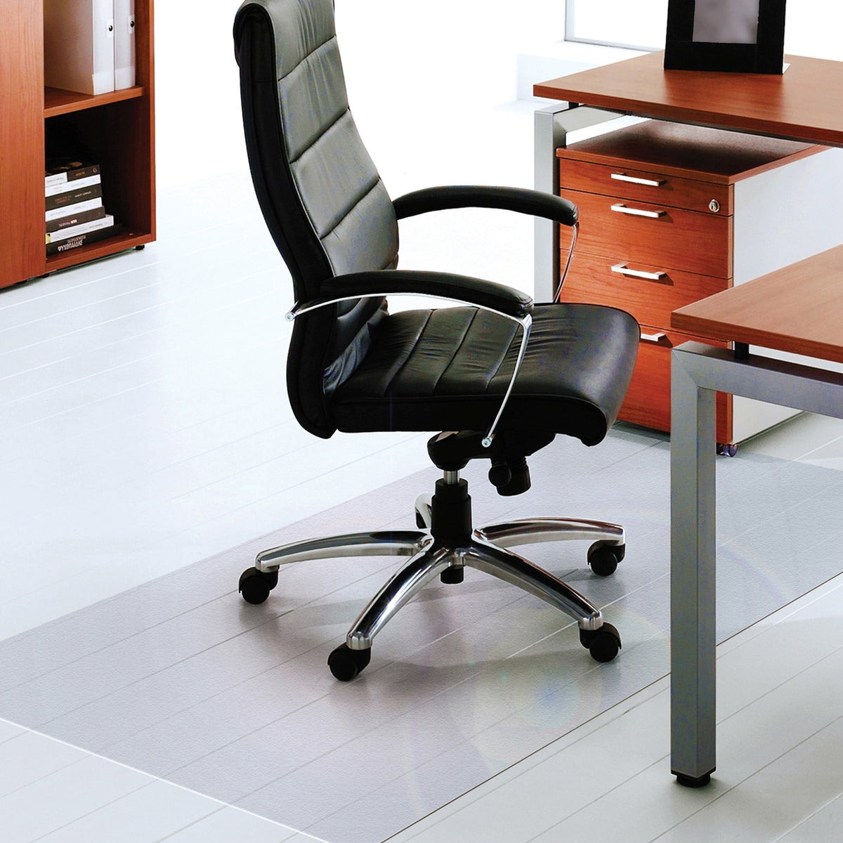 Floortex XXL Polycarbonate Rectangular Chair Mat for Hard Floors - 60" x 79"