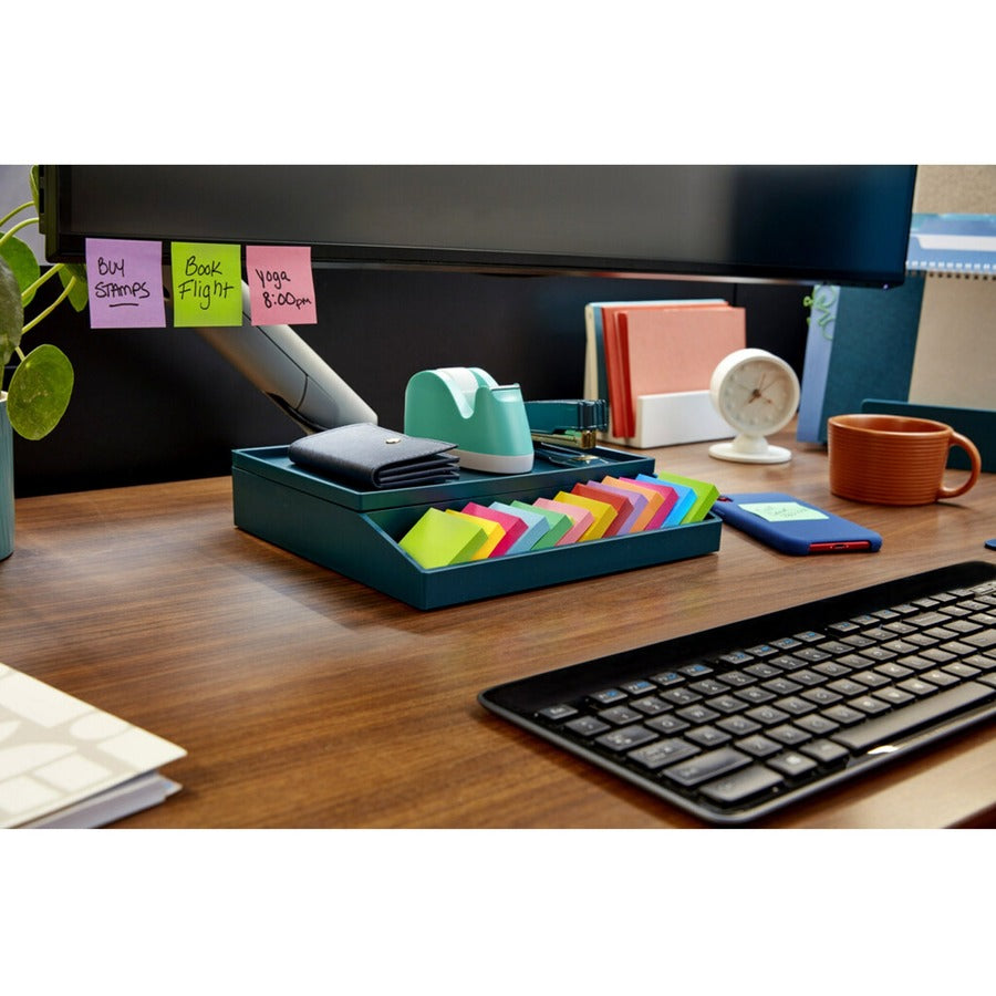 Post-it Super Sticky Notes, Playful Primaries Color Collection, 1 7/8" x 1 7/8", Square, 90 Sheets per Pad, 8 Pads/Pack, 720 Notes Total, Candy Apple Red, Sunnyside, Lucky Green, Blue Paradise