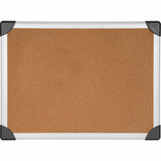 Lorell Corkboard - 48" Board Height x 72" Board Width - Cork Surface - Resist Warping, Durable, Laminated, Resilient - Aluminum Frame - 1 Each