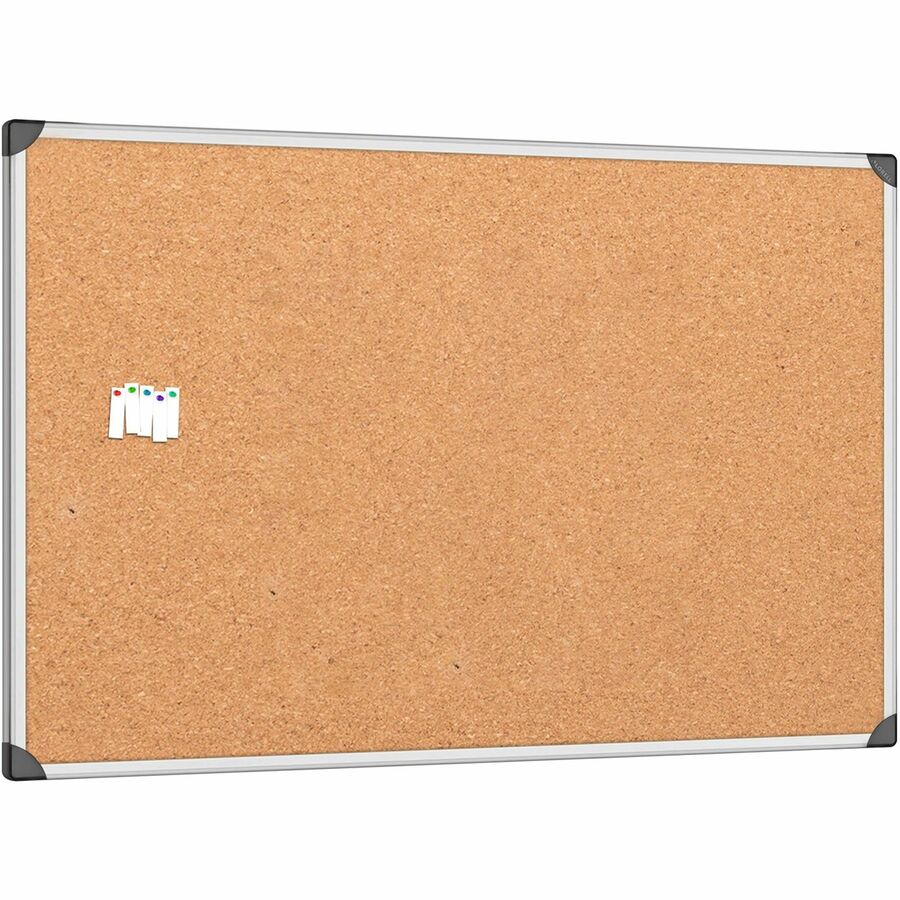 Lorell Corkboard - 48" Board Height x 72" Board Width - Cork Surface - Resist Warping, Durable, Laminated, Resilient - Aluminum Frame - 1 Each