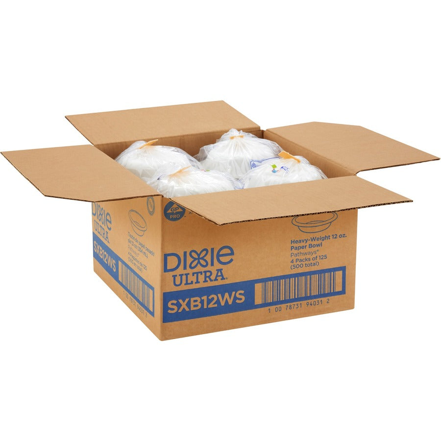 Dixie Ultra&reg; Pathways 12 oz Heavyweight Paper Bowls by GP Pro