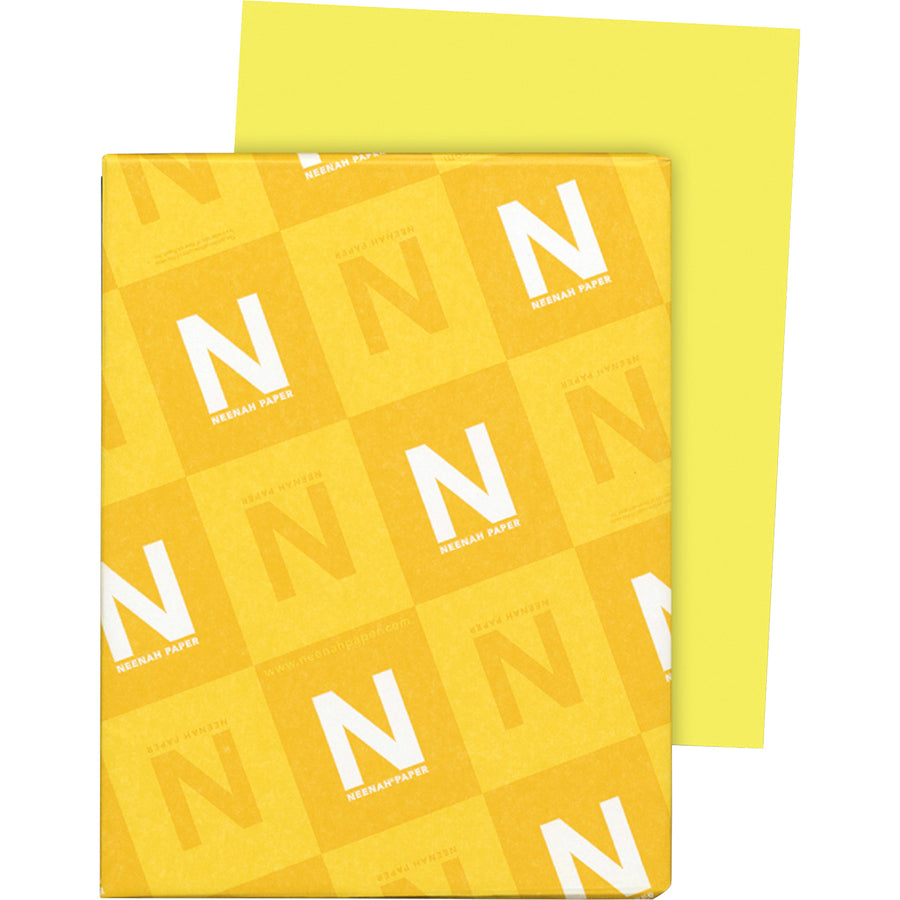 Letter - 8 1/2" x 11" - 65 lb Basis Weight - Acid-free, Lignin-free - Lemon (Yellow) - 250 Sheets - 250 / Pack
