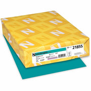 Letter - 8 1/2" x 11" - 65 lb Basis Weight - Green Seal - Acid-free, Lignin-free - Terrestrial Teal - 1 Pack