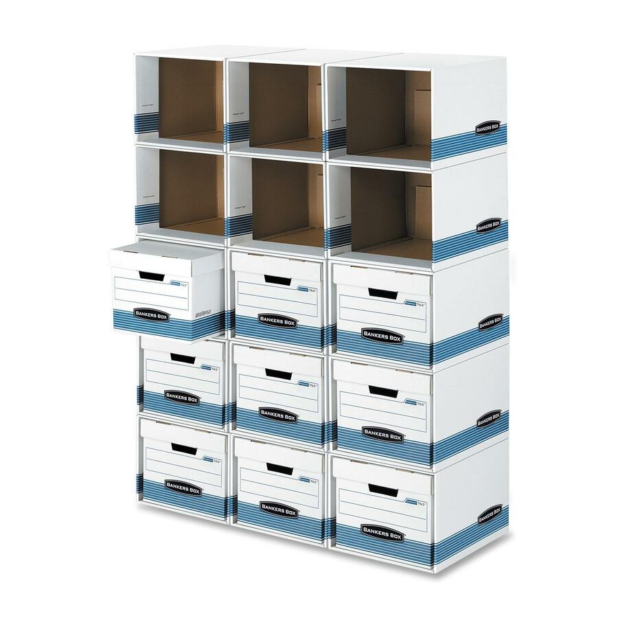 Internal Dimensions: 13" Width x 16.50" Depth x 10.50" Height - External Dimensions: 13.9" Width x 16.9" Depth x 11.4" Height - Media Size Supported: Legal, Letter - Stackable - White, Blue - For File - Recycled - 6 / Carton