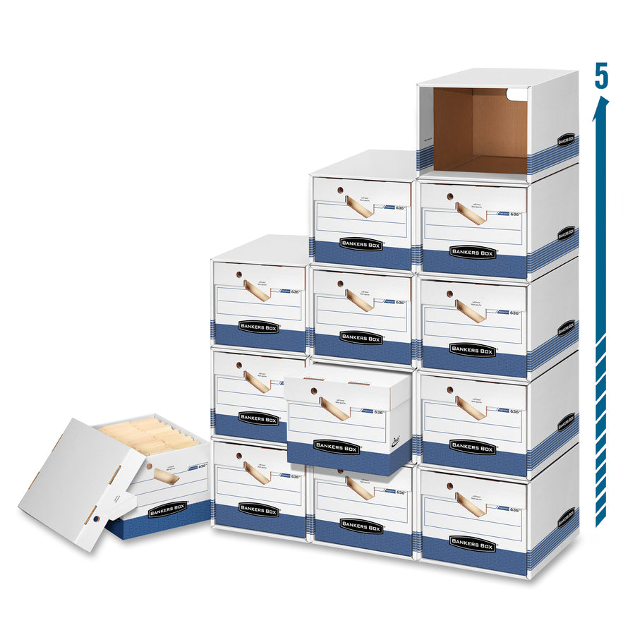 Internal Dimensions: 13" Width x 16.50" Depth x 10.50" Height - External Dimensions: 13.9" Width x 16.9" Depth x 11.4" Height - Media Size Supported: Legal, Letter - Stackable - White, Blue - For File - Recycled - 6 / Carton