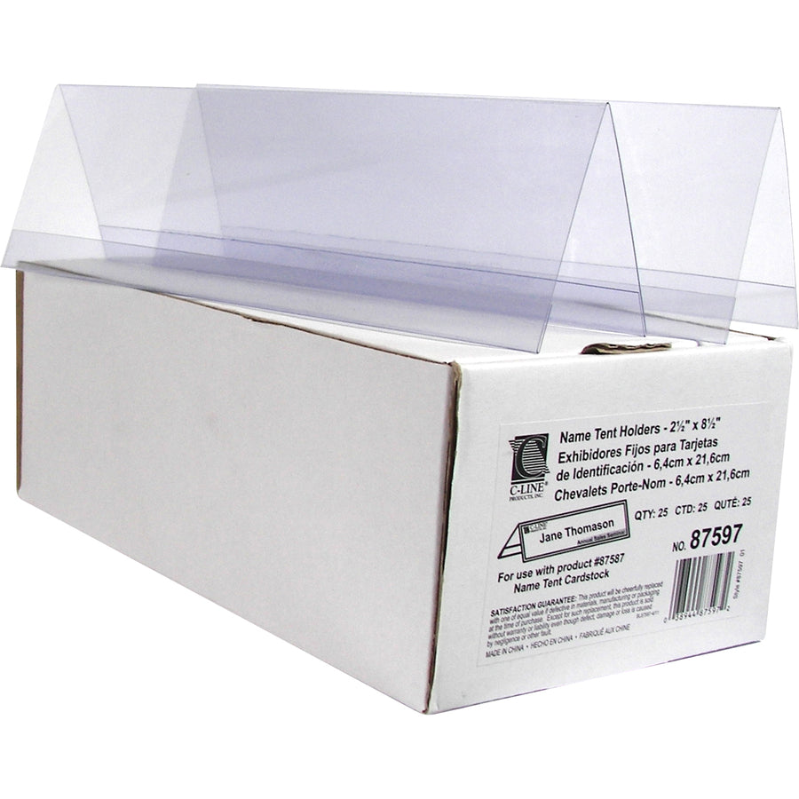 C-Line Laser Inkjet Printable Plastic Tent Holder