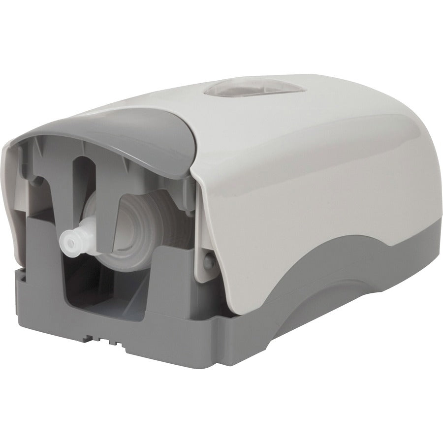 Genuine Joe Foam-Eeze Foam Soap Dispenser - Manual - 1.06 quart Capacity - Refillable, Site Window, Durable - Gray, White - 1 Each