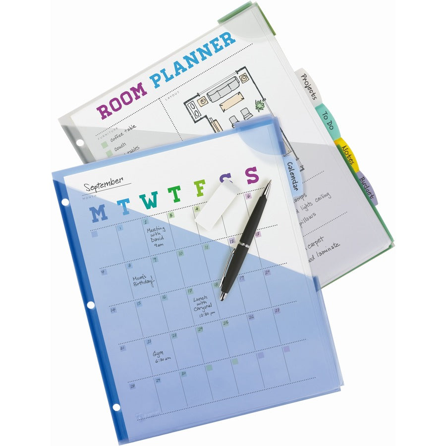 Avery&reg; Corner Lock Write & Erase Plastic Dividers with Expandable Pockets