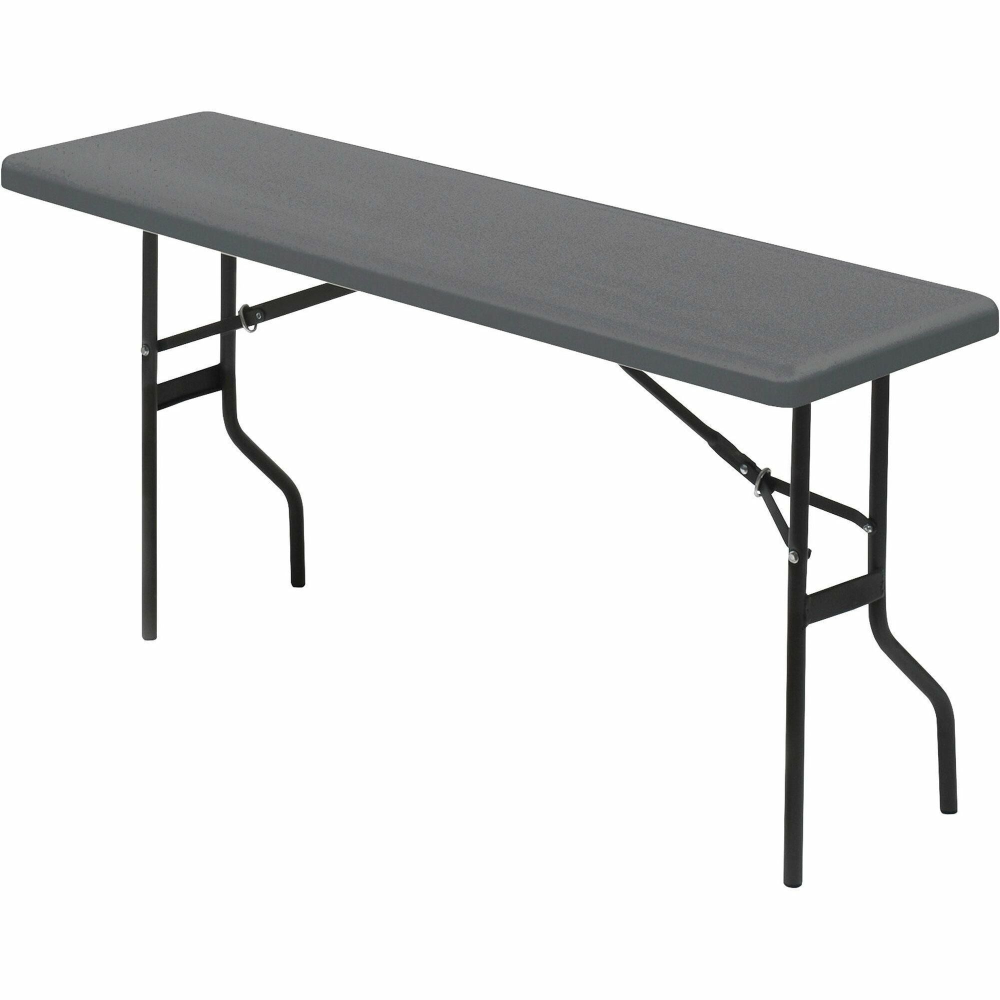 IndestrucTable® Classic Folding Table, Charcoal - 18" x 72"