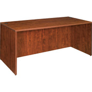 Lorell Essentials Series Rectangular Desk Shell - 29.5" Height x 47.3" Width x 23.6" Depth - Finish: Cherry, Laminate - Leveling Glide - 1 Each