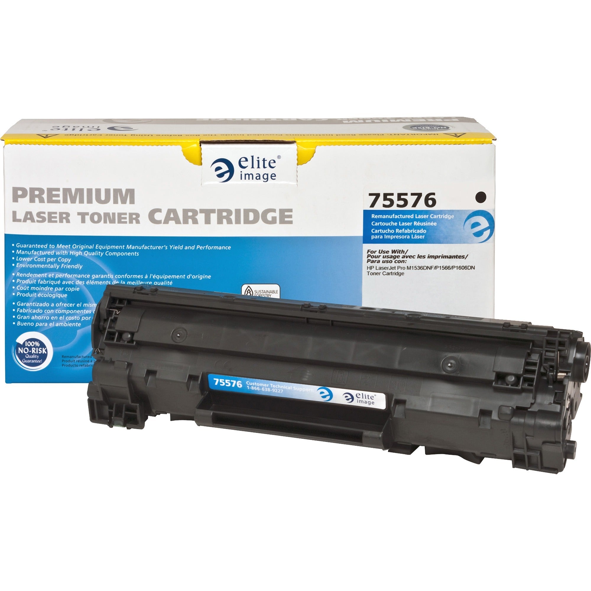 Elite Image Remanufactured Laser Toner Cartridge 78A (CE278A) - Black - 1 Each