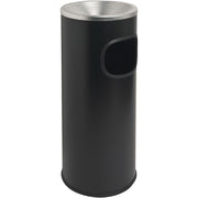Genuine Joe Fire-safe 3-Gallon Ashtray Receptacle - 3 gal Capacity - Removable Lid, Fire-Safe - 28" Height x 11" Width - Aluminum, Stainless Steel - Aluminum, Black - 1 Each