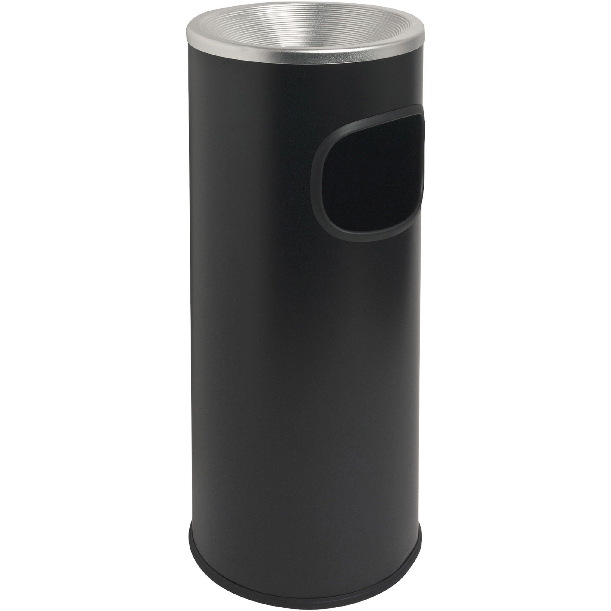 Genuine Joe Fire-safe 3-Gallon Ashtray Receptacle - 3 gal Capacity - Removable Lid, Fire-Safe - 28" Height x 11" Width - Aluminum, Stainless Steel - Aluminum, Black - 1 Each