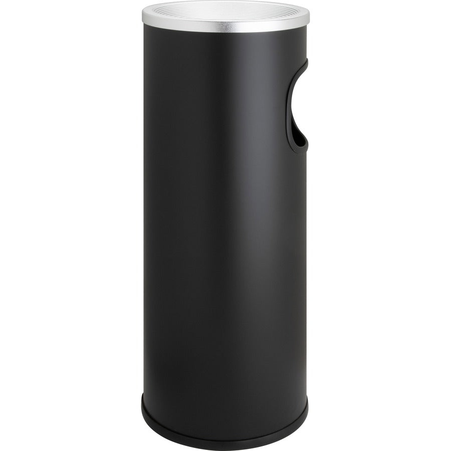 Genuine Joe Fire-safe 3-Gallon Ashtray Receptacle - 3 gal Capacity - Removable Lid, Fire-Safe - 28" Height x 11" Width - Aluminum, Stainless Steel - Aluminum, Black - 1 Each