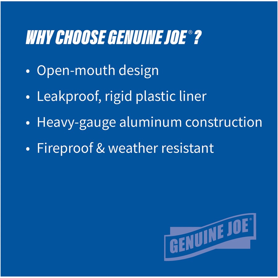 Genuine Joe Classic Cylinder 2-Piece Waste Receptacle