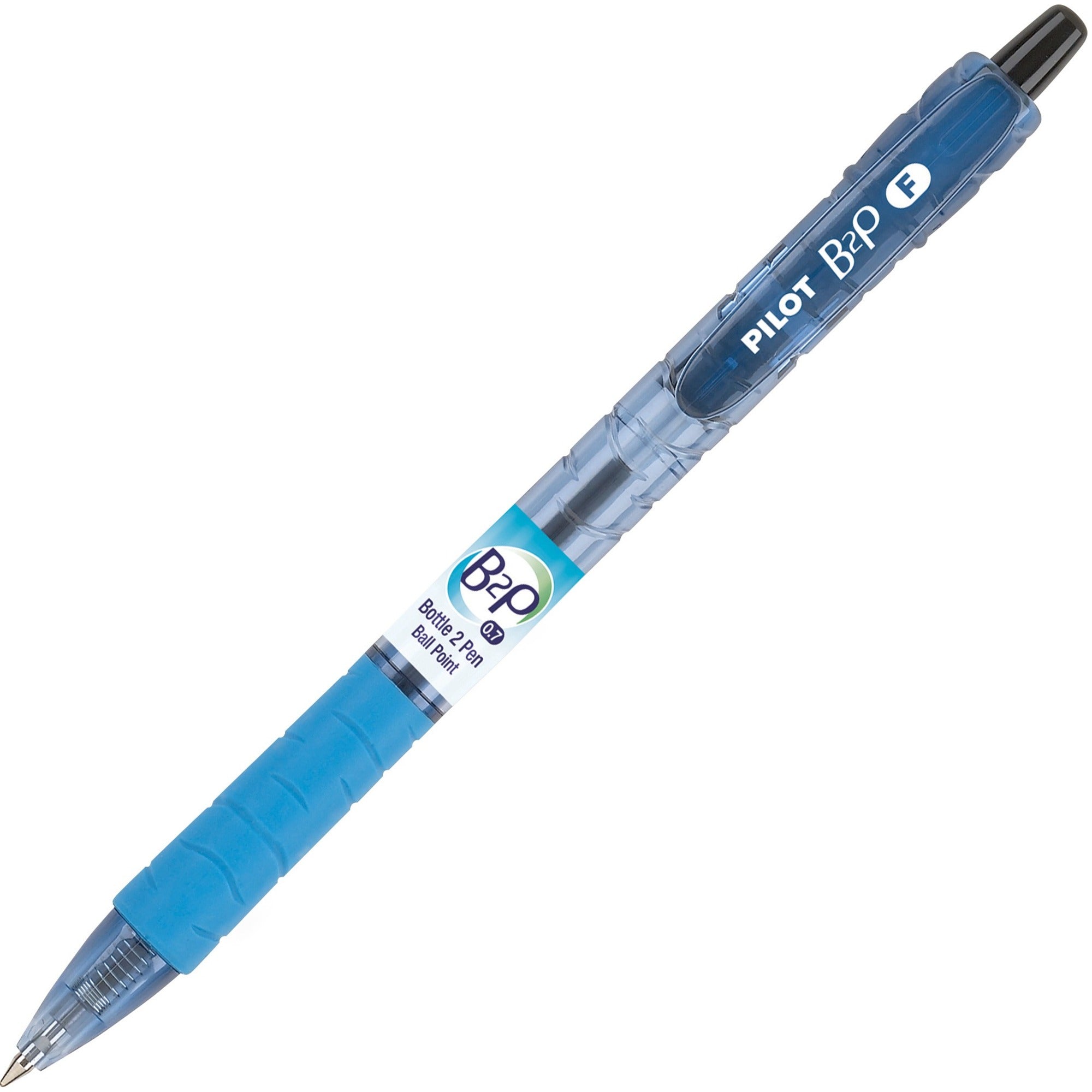 Pilot Recycled Retractable Ballpoint Pens - 0.7 mm Fine Pen Point - Refillable - Retractable - Black Ink - Gel-based - Plastic Barrel - 1 Dozen