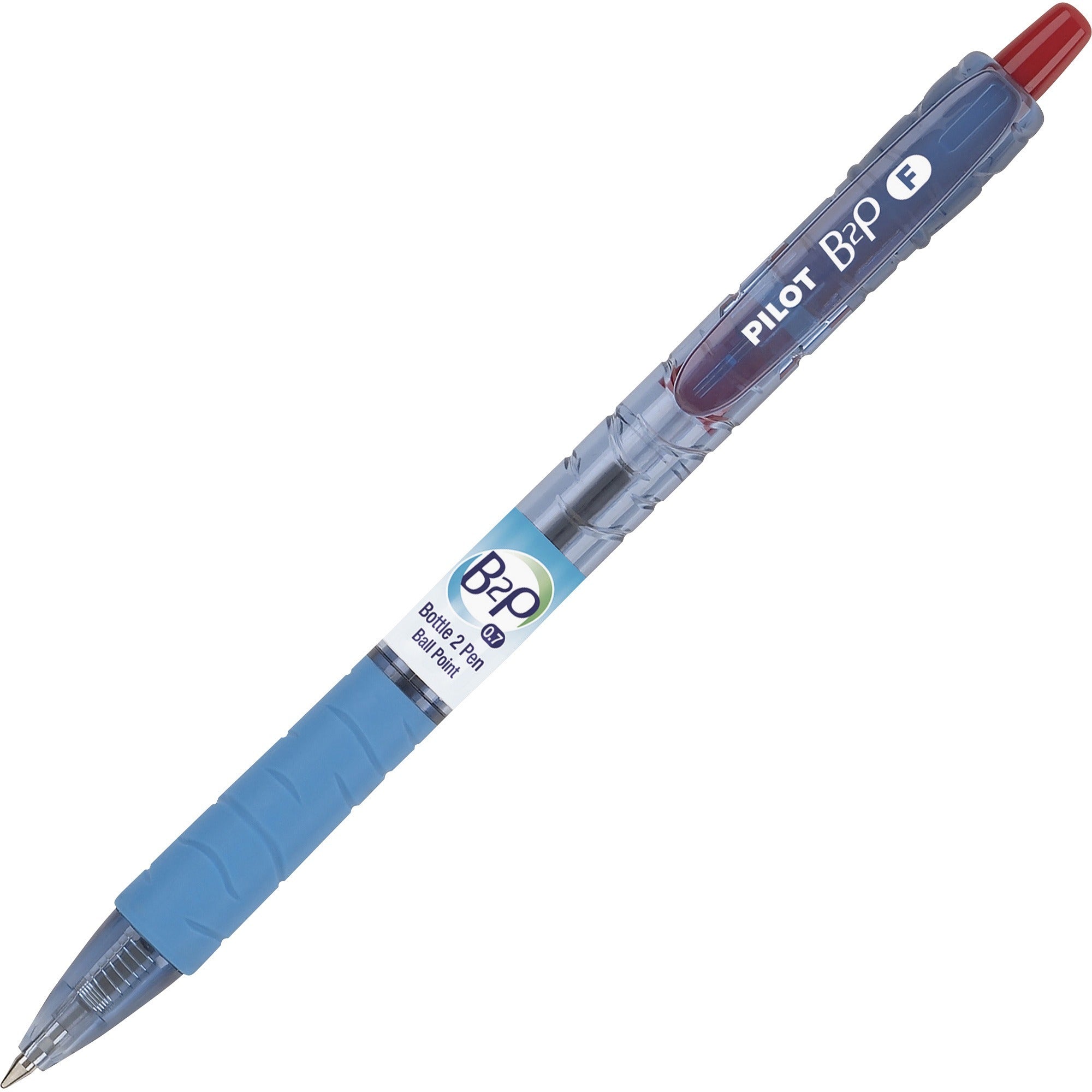 Pilot Recycled Retractable Ballpoint Pens - 0.7 mm Fine Pen Point - Refillable - Retractable - Red Ink - Gel-based - Plastic Barrel - 1 Dozen