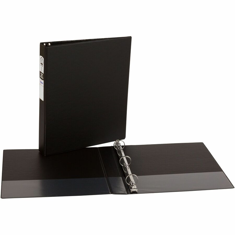 Avery&reg; Economy Binder - 1" Binder Capacity - Letter - 8 1/2" x 11" Sheet Size - 175 Sheet Capacity - Fastener(s): Round Ring - Pocket(s): 2 - Polypropylene - Pacific Blue - Recycled - Pocket, Lightweight - 12 / Carton