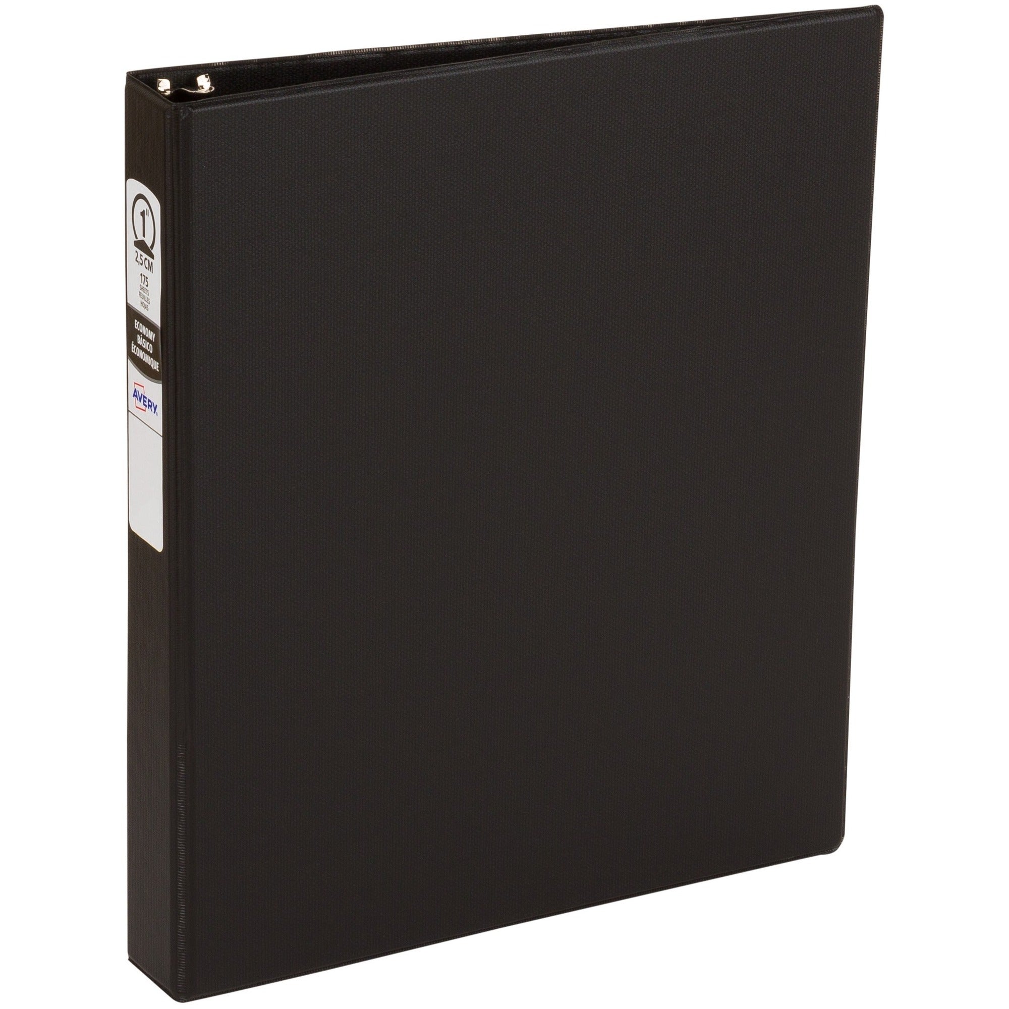 Avery&reg; Economy Binder - 1" Binder Capacity - Letter - 8 1/2" x 11" Sheet Size - 175 Sheet Capacity - Fastener(s): Round Ring - Pocket(s): 2 - Polypropylene - Pacific Blue - Recycled - Pocket, Lightweight - 12 / Carton