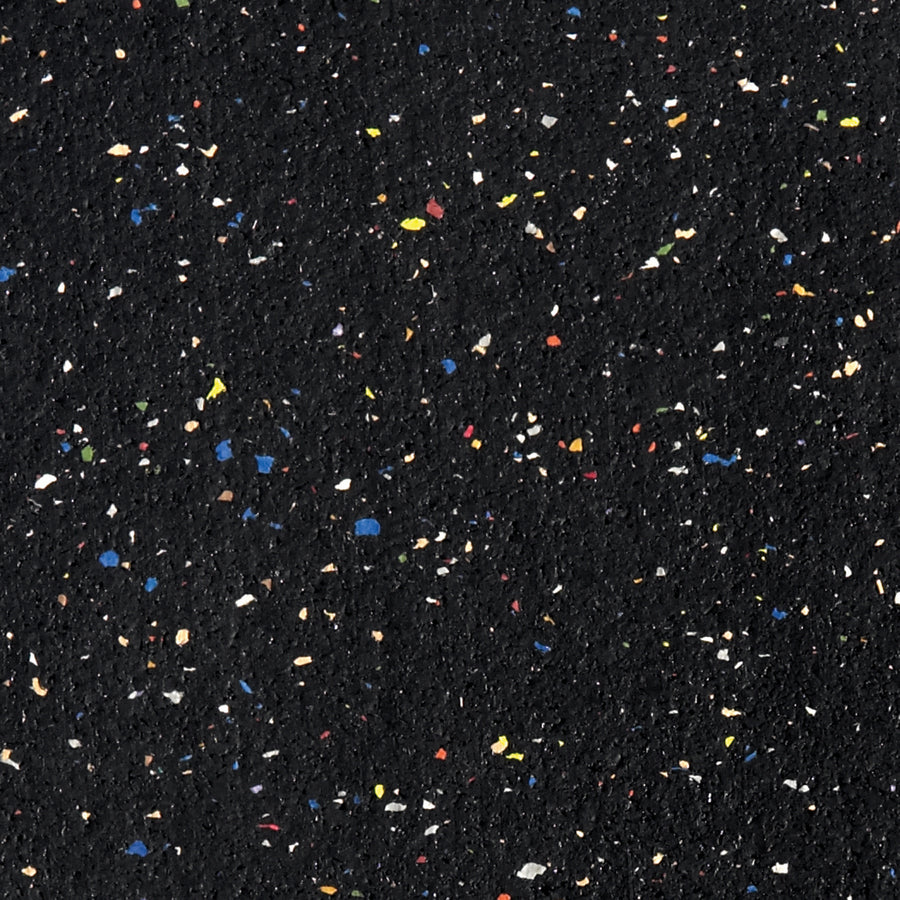 Ghent Recycled Bulletin Board with Aluminum Frame, 48" x 10 ft, Confetti Rubber Surface, Satin Aluminum Frame, Self-healing, Washable, Durable, Stain and Fade Resistant, Eco-friendly, 1 Each