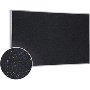 Ghent Recycled Bulletin Board with Aluminum Frame, 48" x 60", Confetti Rubber Surface, Satin Aluminum Frame, Self-healing, Washable, Durable, Stain and Fade Resistant, Eco-friendly, 1 Each