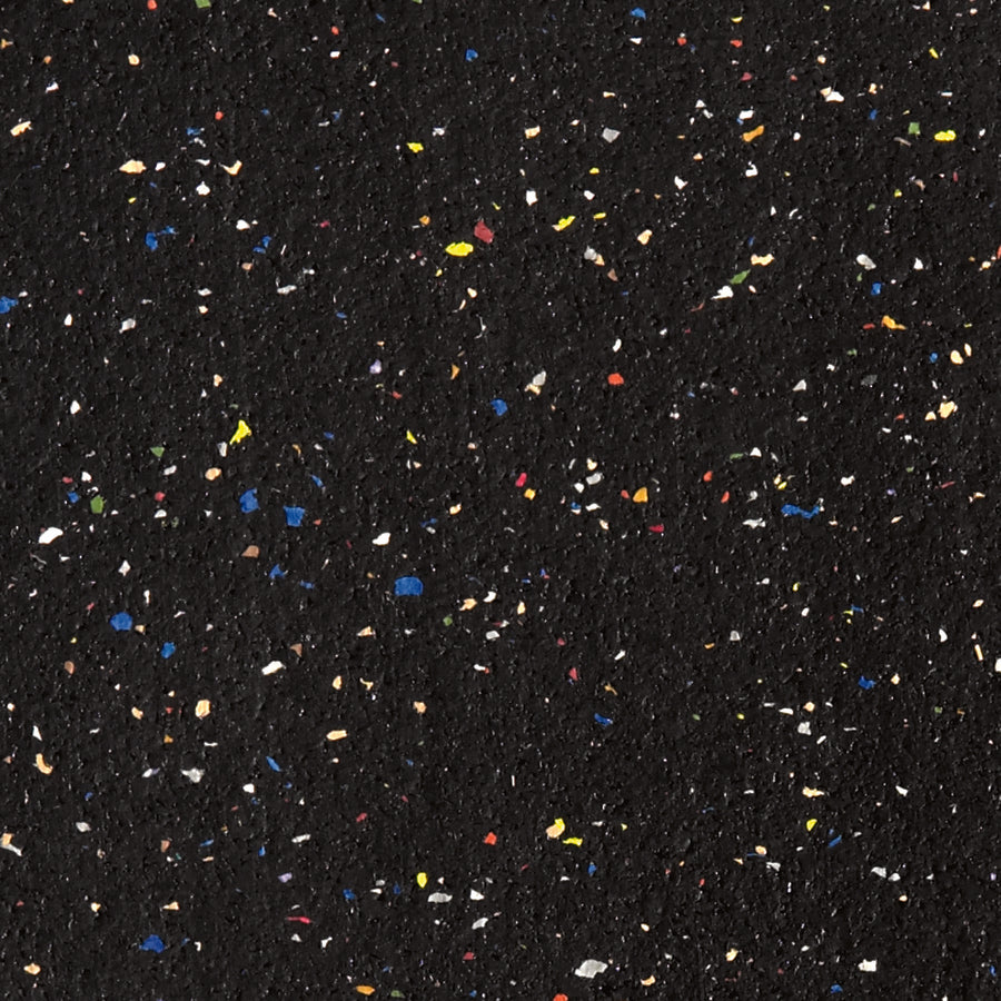 Ghent Recycled Bulletin Board with Aluminum Frame, 48" x 60", Confetti Rubber Surface, Satin Aluminum Frame, Self-healing, Washable, Durable, Stain and Fade Resistant, Eco-friendly, 1 Each