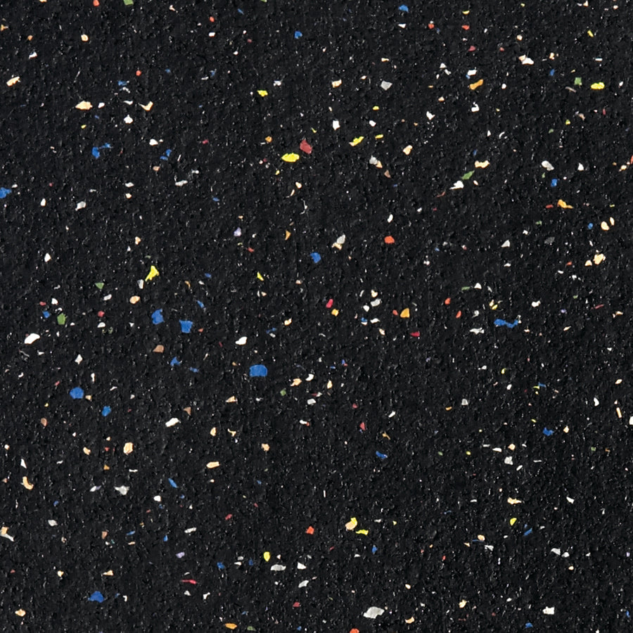 Ghent Recycled Bulletin Board with Aluminum Frame, 48" x 12 ft, Confetti Rubber Surface, Satin Aluminum Frame, 1 Each