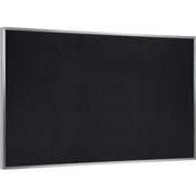Ghent Recycled Bulletin Board, 48" x 60", Black Rubber Surface, Satin Anodized Aluminum Frame, 1 Each