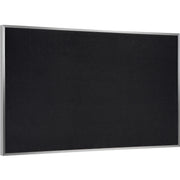 Ghent Recycled Bulletin Board, Black Rubber Surface, Satin Anodized Aluminum Frame, 48" x 72", 1 Each