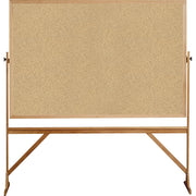 Ghent Reversible Cork Bulletin Board with Wood Frame - 72" (6 ft) Width x 48" (4 ft) Height - Natural Cork Surface - Wood Frame - Eraser Included - 1 Each