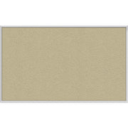 Ghent Vinyl Bulletin Board with Aluminum Frame - 48" Board Height x 96" Board Width - Caramel Vinyl, Fabric, Fiberboard Surface - Washable, Durable - Satin Aluminum Frame - 1 Each