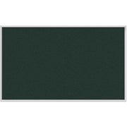 Ghent Vinyl Bulletin Board with Aluminum Frame - 48" Board Height x 96" Board Width - Ebony Vinyl, Fabric Surface - Durable, Laminated, Textured Surface, Washable, Customizable - Satin Anodized Aluminum Frame - 1 Each