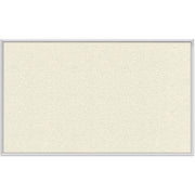 Ghent Vinyl Bulletin Board with Aluminum Frame - 48" Board Height x 96" Board Width - Ivory Vinyl Surface - Durable, Laminated, Textured Surface, Washable, Customizable - Satin Anodized Aluminum Frame - 1 Each