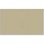 Ghent Vinyl Bulletin Board with Aluminum Frame - 36" Board Height x 60" Board Width - Caramel Vinyl, Fabric, Fiberboard Surface - Washable, Durable - Satin Aluminum Frame - 1 Each