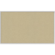 Ghent Vinyl Bulletin Board with Aluminum Frame - 48" Board Height x 12 ft Board Width - Caramel Vinyl, Fabric, Fiberboard Surface - Washable, Durable - Satin Aluminum Frame - 1 Each