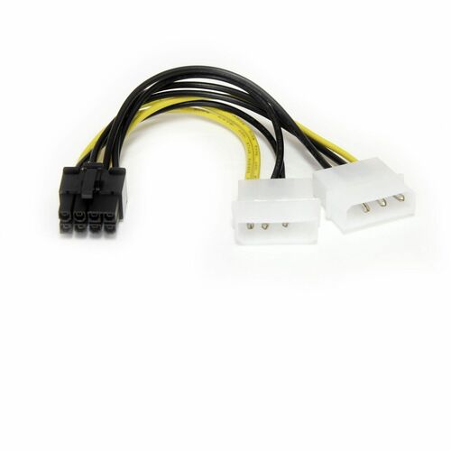 StarTech.com 6in LP4 to 8 Pin PCI Express Video Card Power Cable Adapter