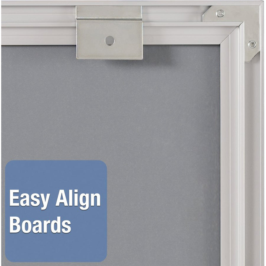 Quartet Matrix 15-employee In/Out Board - 16" Board Height x 11" Board Width - White Natural Cork Surface - Magnetic, Durable - Silver Frame - 1 Each
