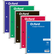 70 Sheets - Wire Bound - 10 1/2" x 8" Sheet Size - 0.25" Height x 8" Width x 10.5" Length - Assorted Paper - Red Card Stock, Black, Blue, Green, Purple Cover - Perforated - 1 Each