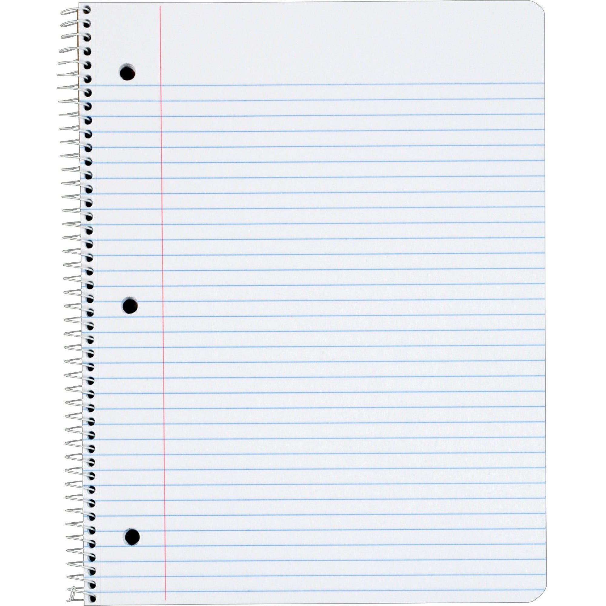 100 Sheets - Wire Bound - Letter - 8 1/2" x 11" Sheet Size - 0.38" Height x 8.5" Width x 11" Length - Assorted Paper - Red Card Stock, Black, Blue, Green Cover - Perforated - 1 Each